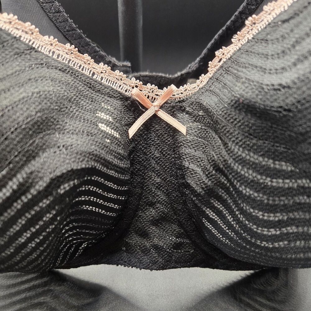 Empreinte Kaela Black Pink Lace Seamless Underwire Bra 34F (FR 85F) - Picture 2 of 6